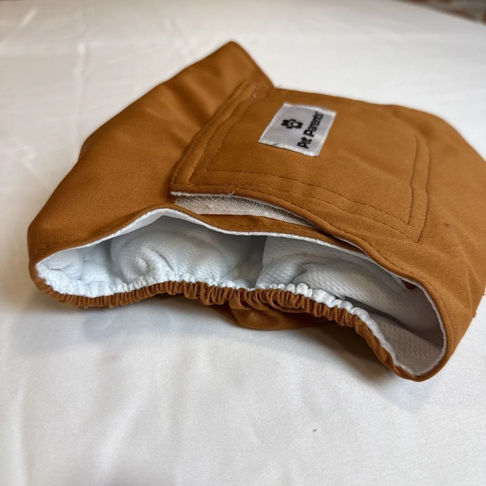 Pet Parents Washable Dog Diaper Medium in‎ Brown